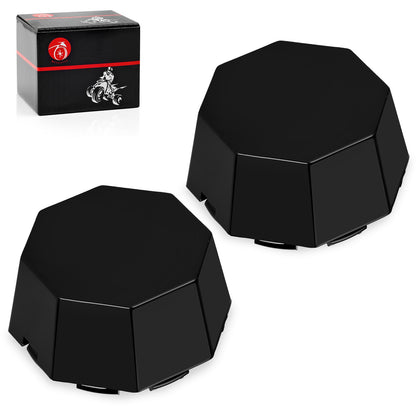 2X Matte Black Hub Cap Covers for Polaris Sportsman 570 Touring (2020–2023)