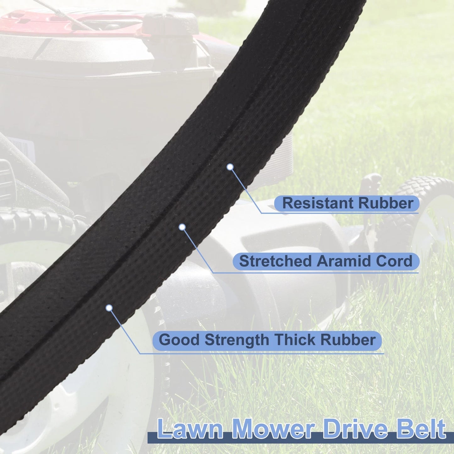 Lawn Mower Deck Belt for John Deere D105 E100 X105 X106 (2010–2021)