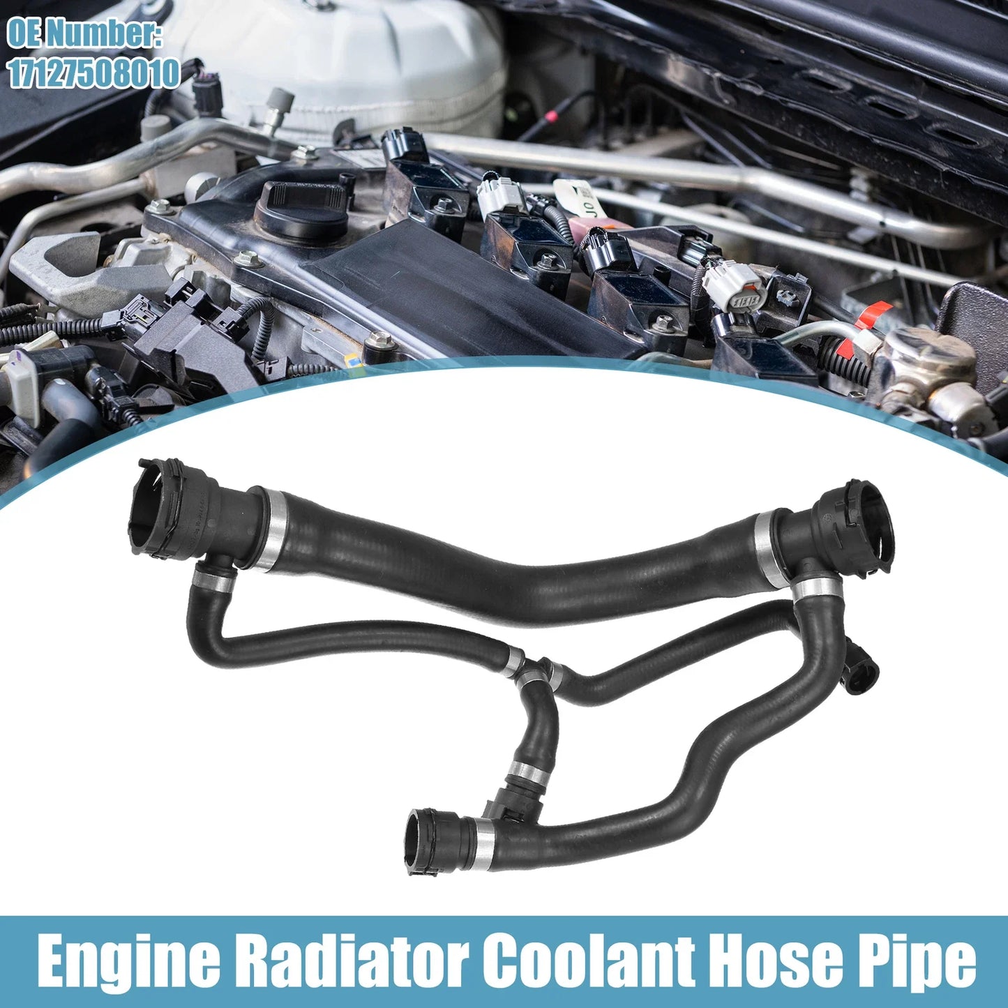 Engine Radiator Coolant Heater Hose for BMW 745i (2002 - 2005)