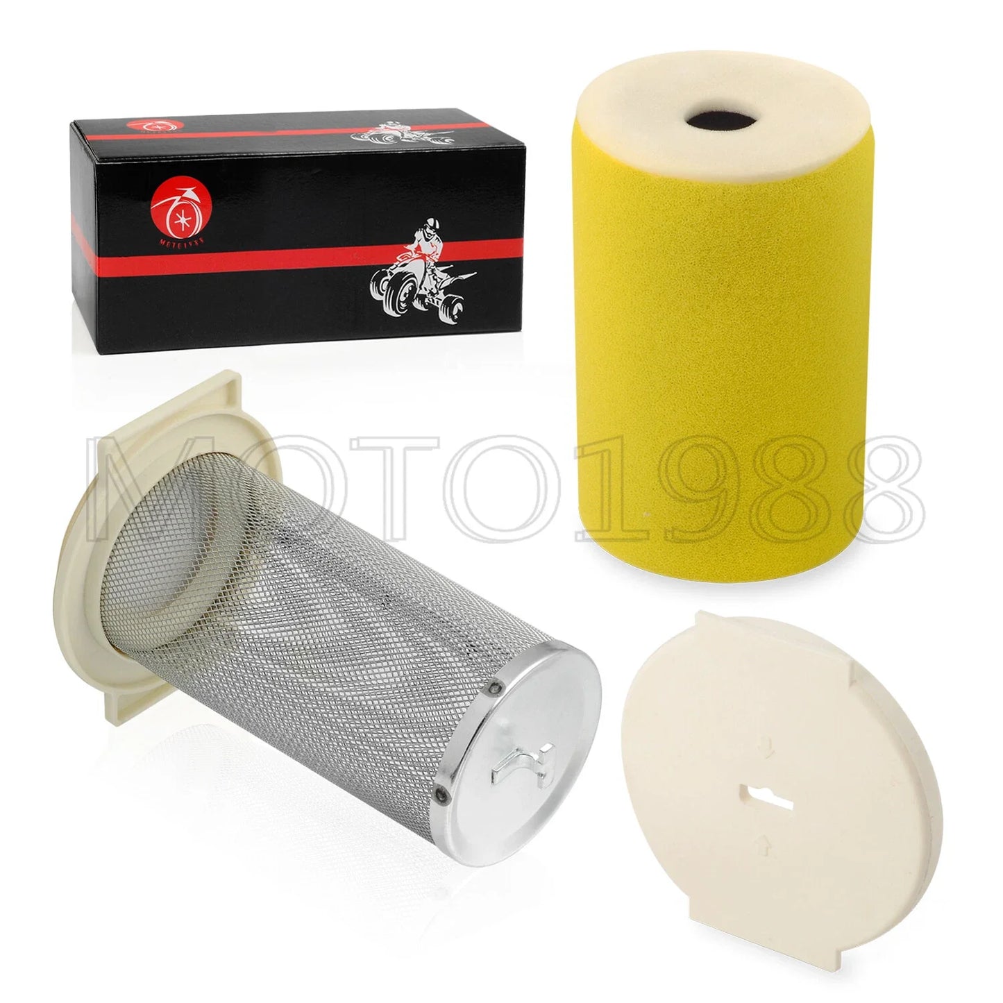 Air Filter & Guide & End Cap for Yamaha Big Bear 350 (1987–1999)
