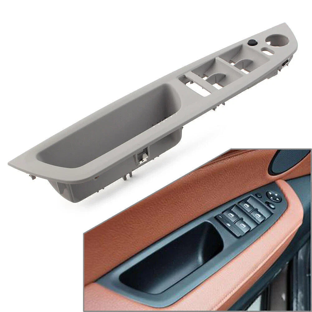 Inner Door Handle Trim Cover for BMW X5 X6 E70 LHD ABS Grey (2007-2013)