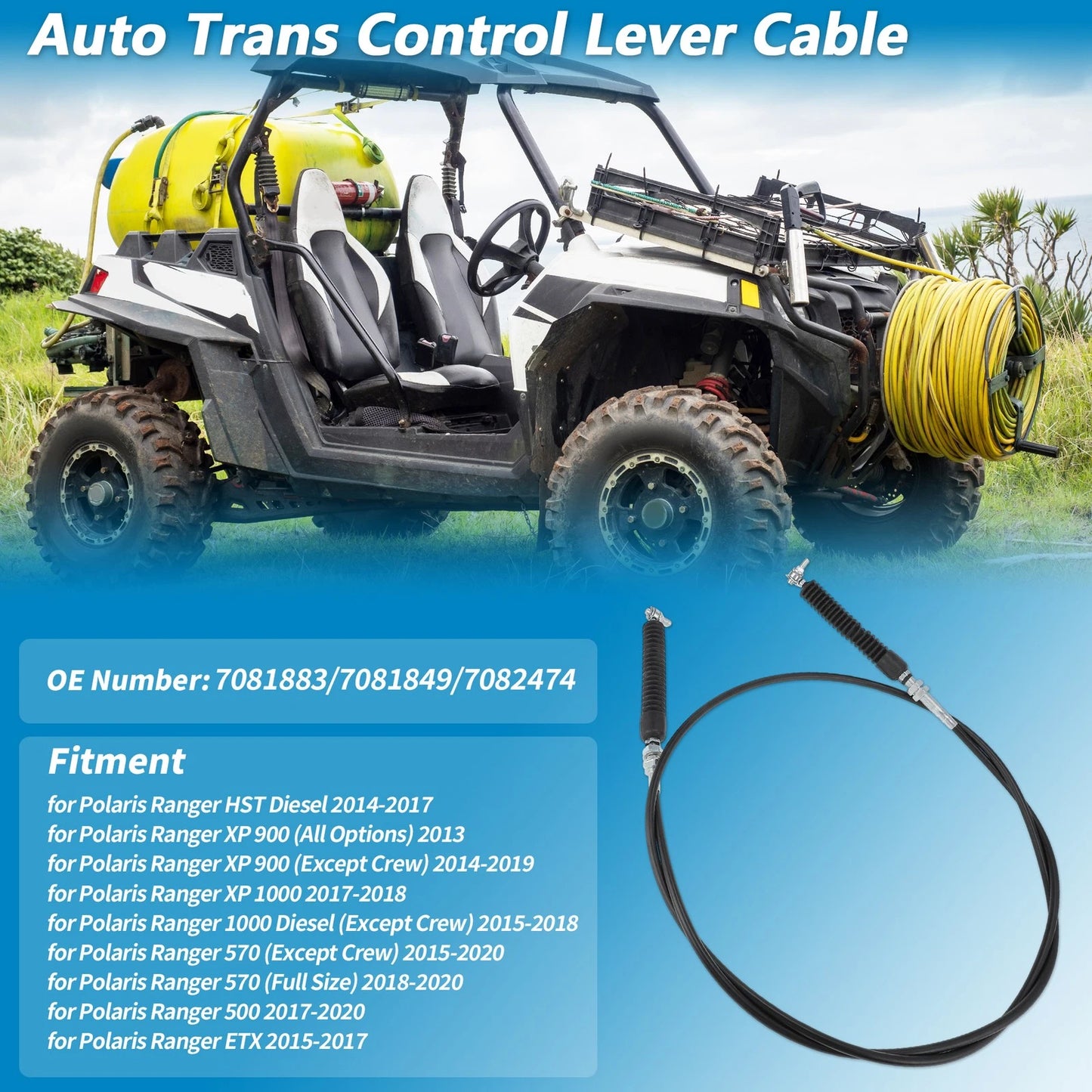Gear Shift Cable 7081883 for Polaris Ranger 900 XP (2013–2019)