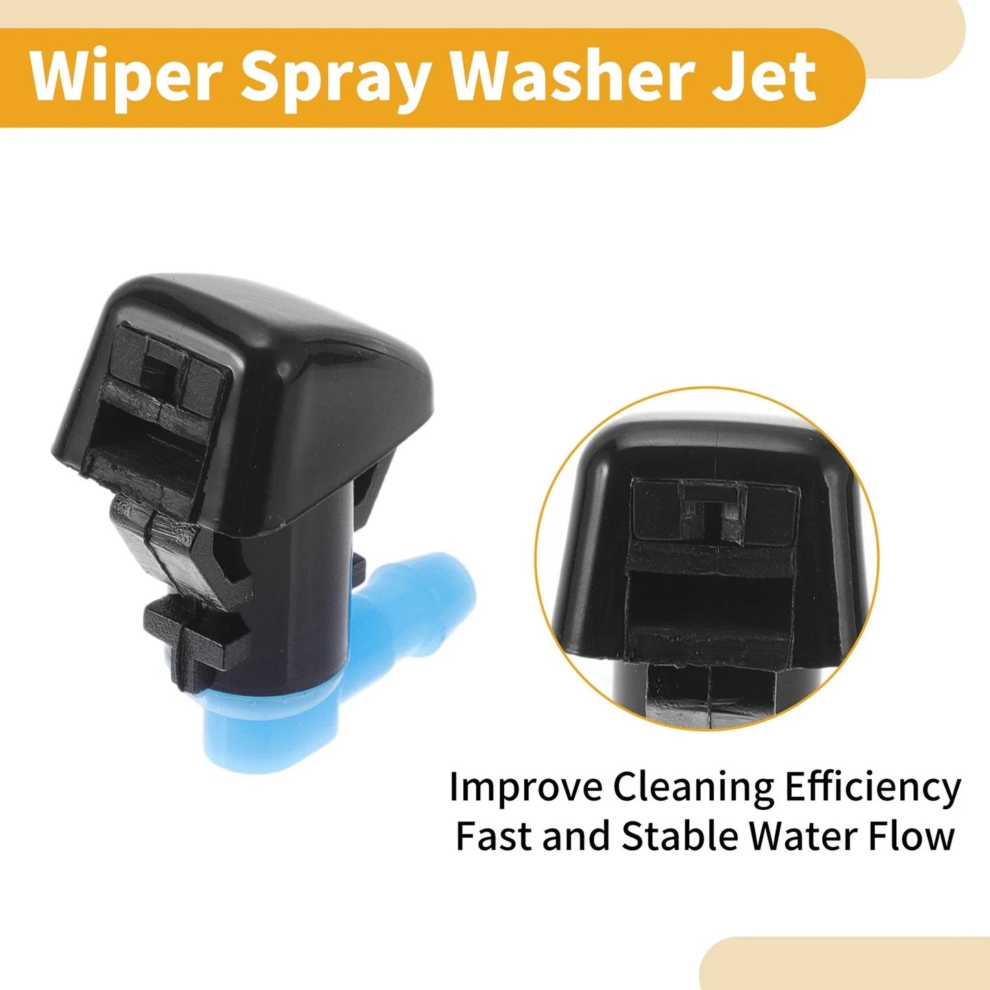 Windshield Washer Nozzle Kit for Chevrolet Malibu (2013-2015) with Fluid Hose