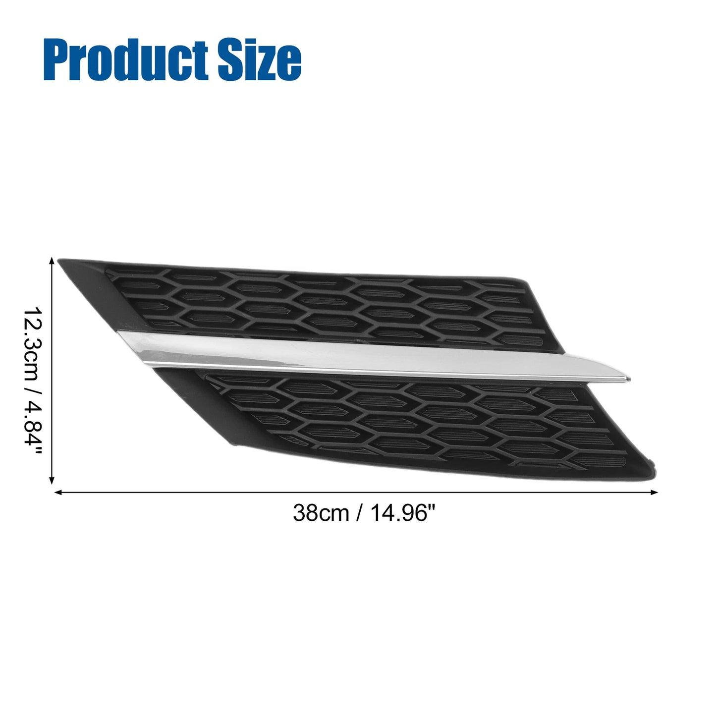 1 Pair Front Hood Bumper Grille Grill for Toyota RAV4 (2013–2015) Silver Tone