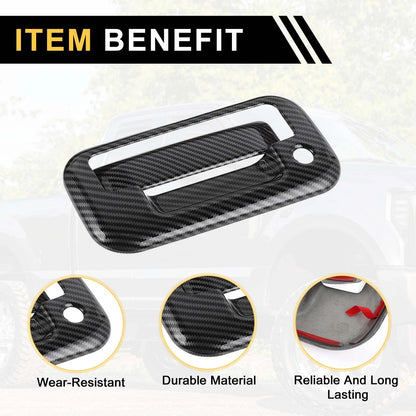 Set of 4 Exterior Door Handle Covers for Ford F-150 (2004–2014) Carbon Fiber Black