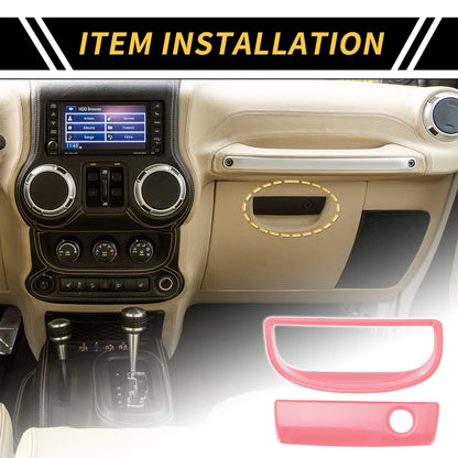 Glove Box Handle Switch Cover Trim for Jeep Wrangler JK (2007–2017) Pink