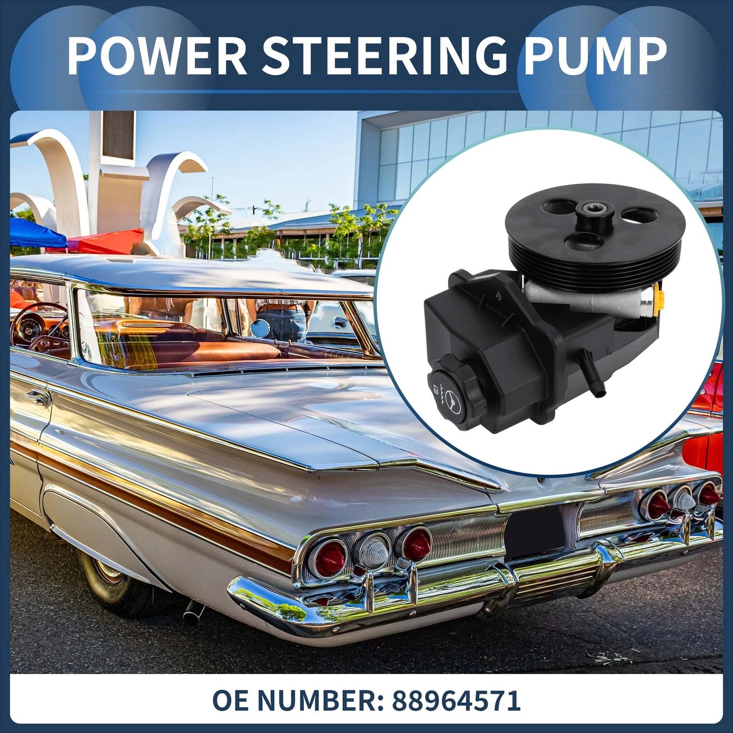 Power Steering Pump with Pulley for Chevrolet Impala (2006–2010) No. 88964571