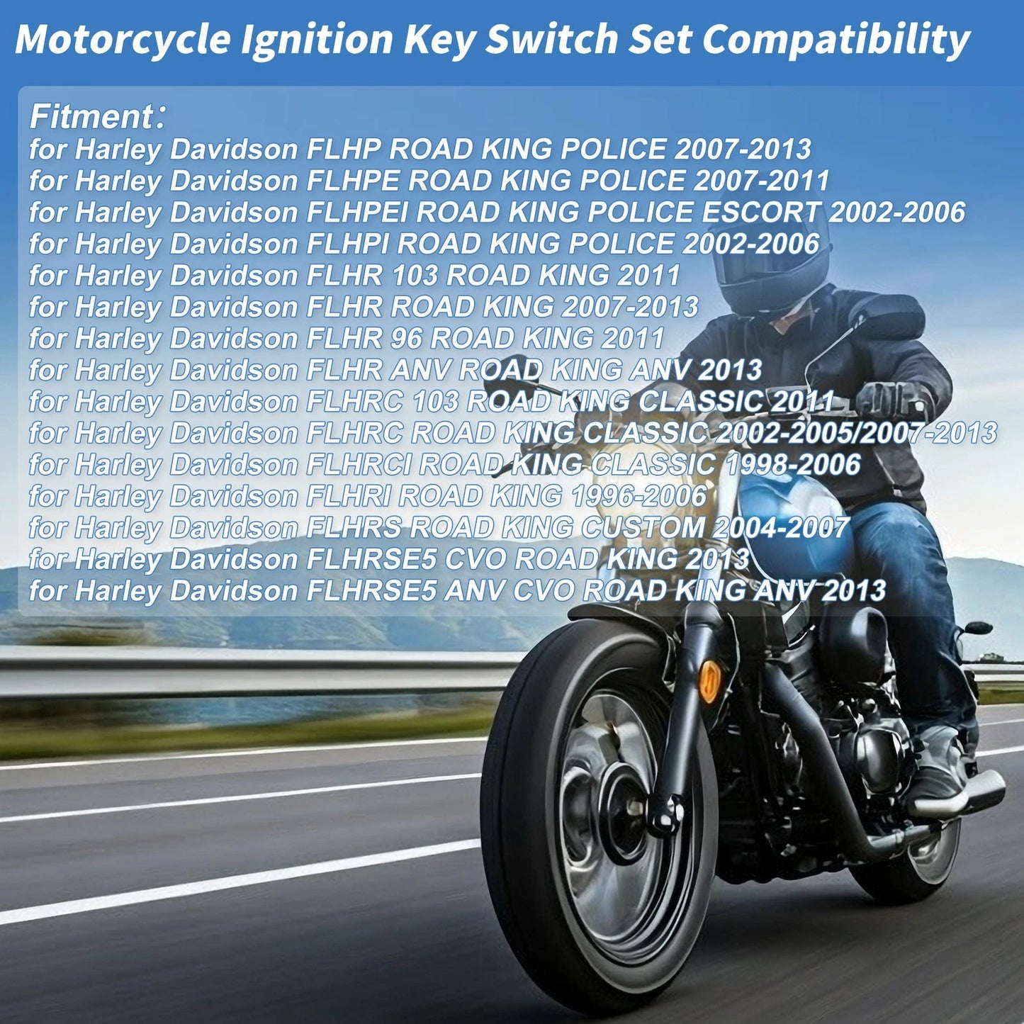 Ignition Key Switch No. 7131396A for Harley Davidson FLHP Road King Police (2007–2013)