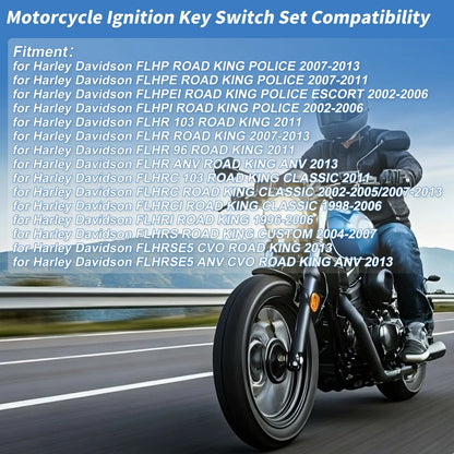 Ignition Key Switch No. 7131396A for Harley Davidson FLHP Road King Police (2007–2013)
