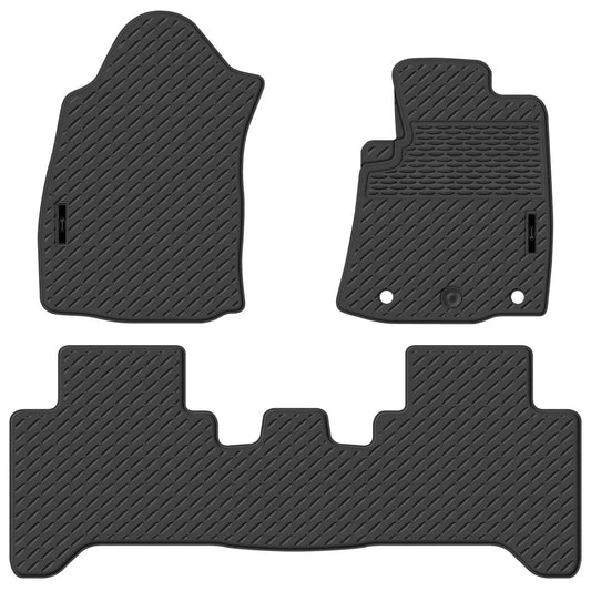 Full Set Moulded Rubber Floor Mats for Toyota Hilux (2015–2019)