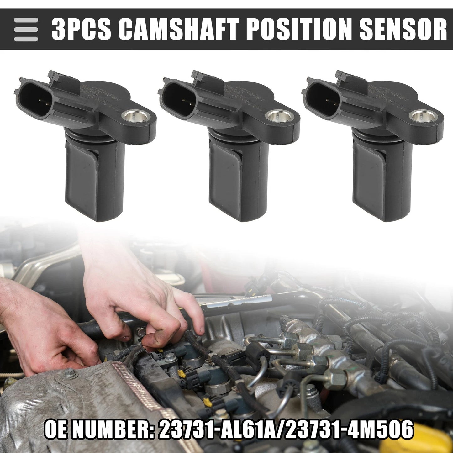 3X Camshaft Position Sensor for Infiniti FX45 (2003–2008) No. 23731-AL61A