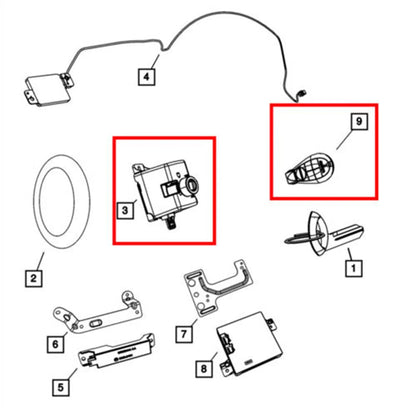 Ignition Switch Node Module & Key for 08-10 Dodge Journey (2008-2010)