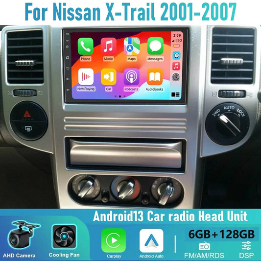 6+128GB Apple CarPlay Android Auto Head Unit for Nissan X-Trail (2001-2007)