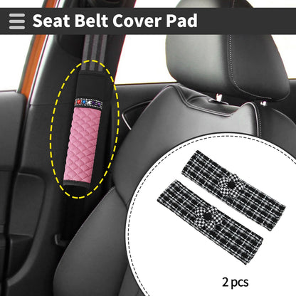 Set of 2 Seat Belt Cover Pads for Universal Fit (23.5cm)
