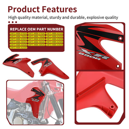 Set of 2 Radiator Shrouds for Honda XR650R (2000–2007) Plastic