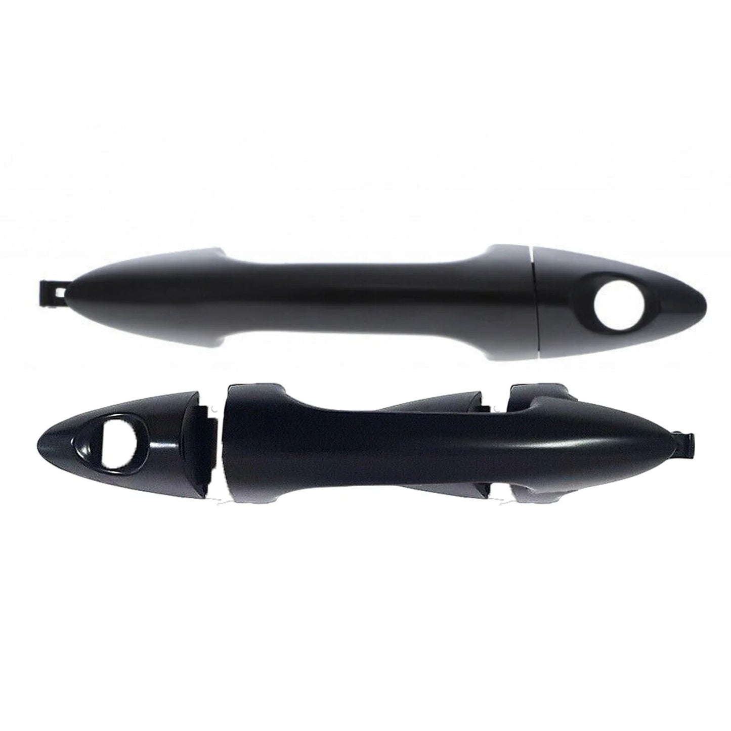 Door Handle Outer 2 x Black LH W/ Keyhole + RH for Hyundai Accent (2011–2019)