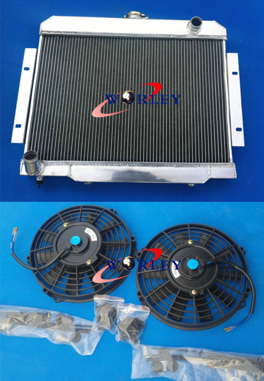 3 Row Aluminum Radiator with Fans for Jeep CJ5/CJ6/CJ7 (1970–1986)