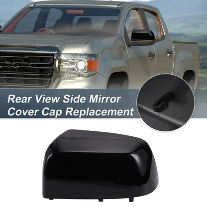 Left Side Rearview Mirror Cover Cap Gloss Black for Chevrolet Colorado & GMC