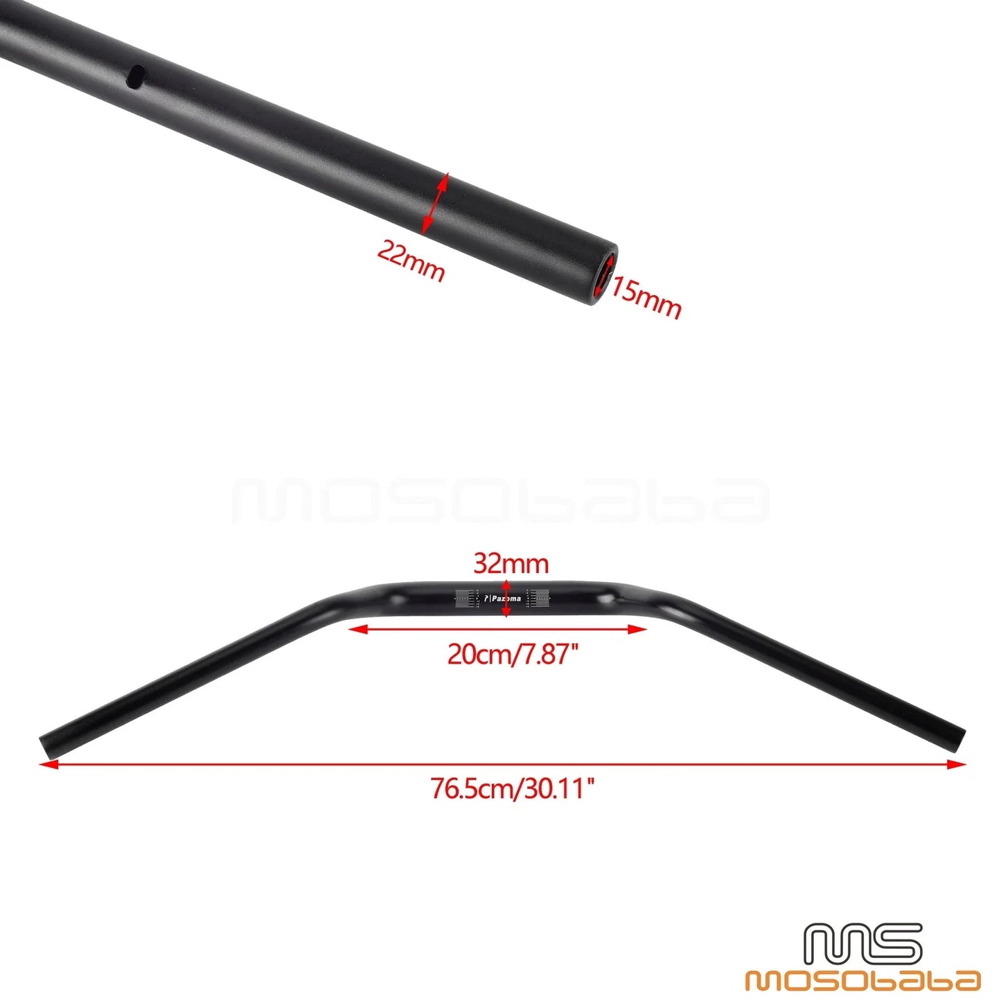 Tapered Fat Bars Aluminum Handlebar for Harley Sportster S (2021-2023)