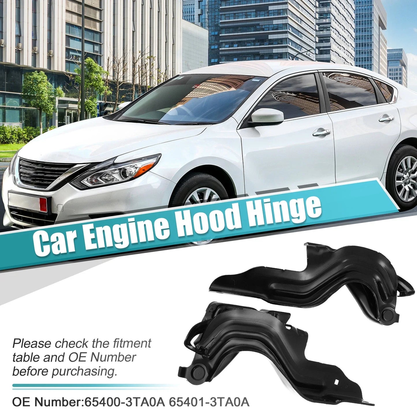 Hood Hinge 2 x Black for Honda (654003TA0A) (2016-2021)