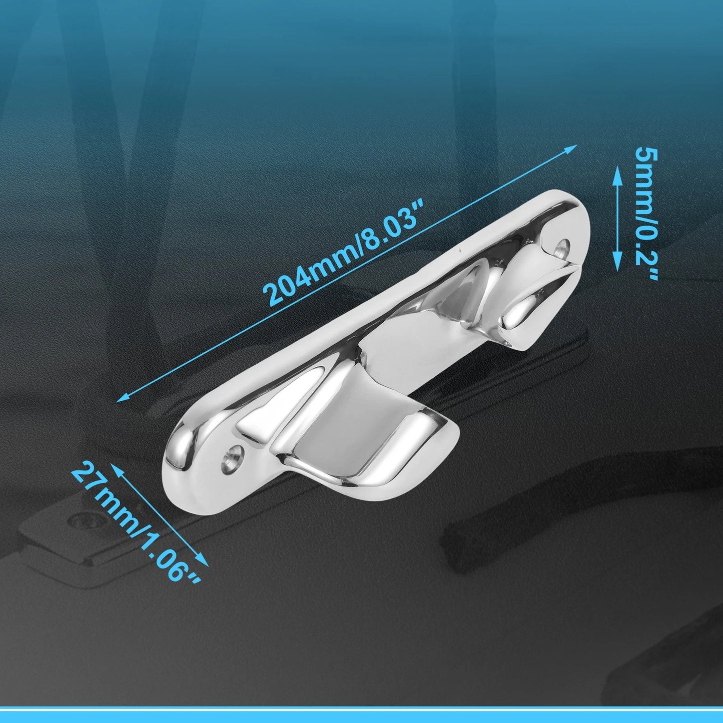 316 Stainless Steel Boat Bow Chock Cleat for Left Side (204 mm) 1pc