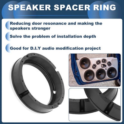 2X Speaker Spacer Ring Adapter for Volkswagen Polo
