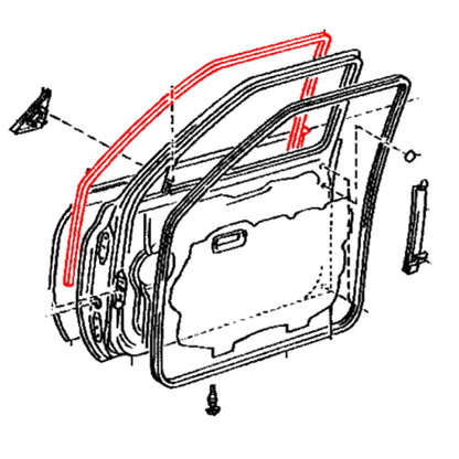 Door Glass Run Channel for Toyota Land Cruiser (1990–2006)
