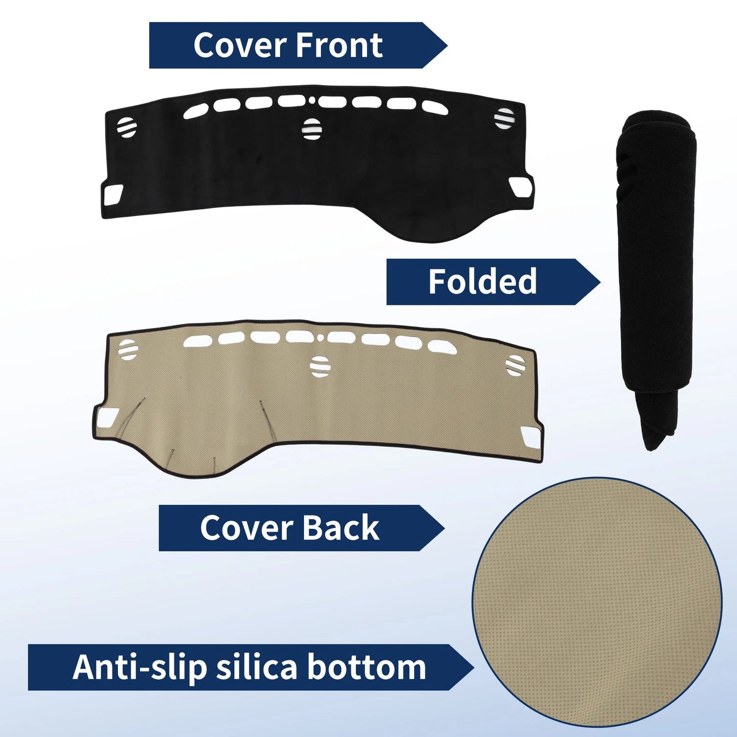 Dash Cover for Suzuki S-Cross MK3 (2022–2024) Without HUD, Flannel Black