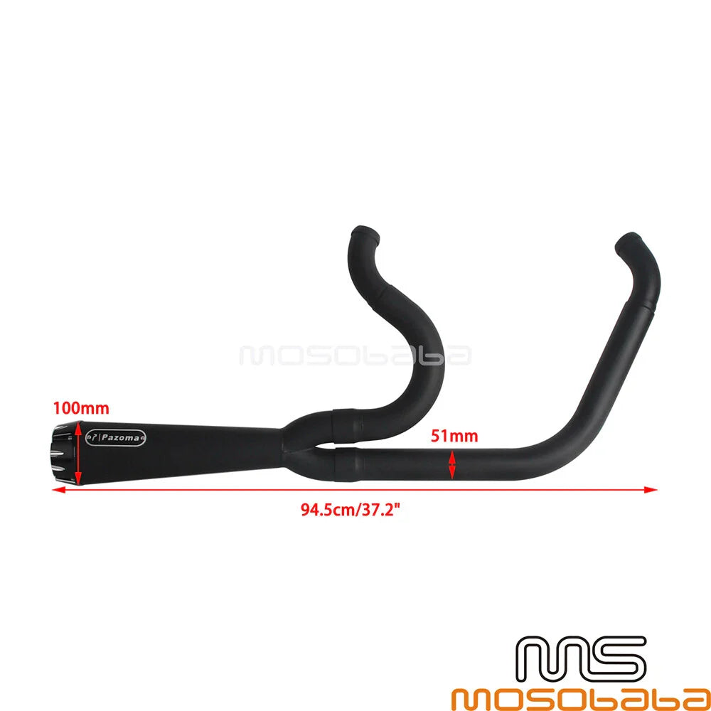 Full Exhaust System Pipe for Harley Softail Street Bob Fat Bob (2018-2023)