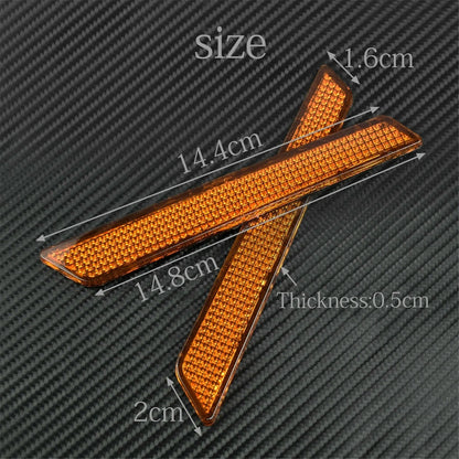 Orange Reflector Saddle Bag Latch Cover for Harley Touring Road King Glide (2009-2023)