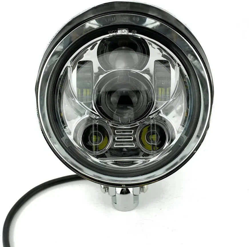 5.75" Chrome LED Bullet Headlight Lamp for Harley Touring
