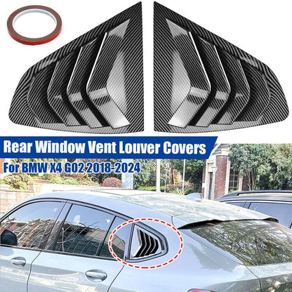 Air-intake Rear Window Quarter Glass Duct Vent Covers for BMW X4 (2018-2024)