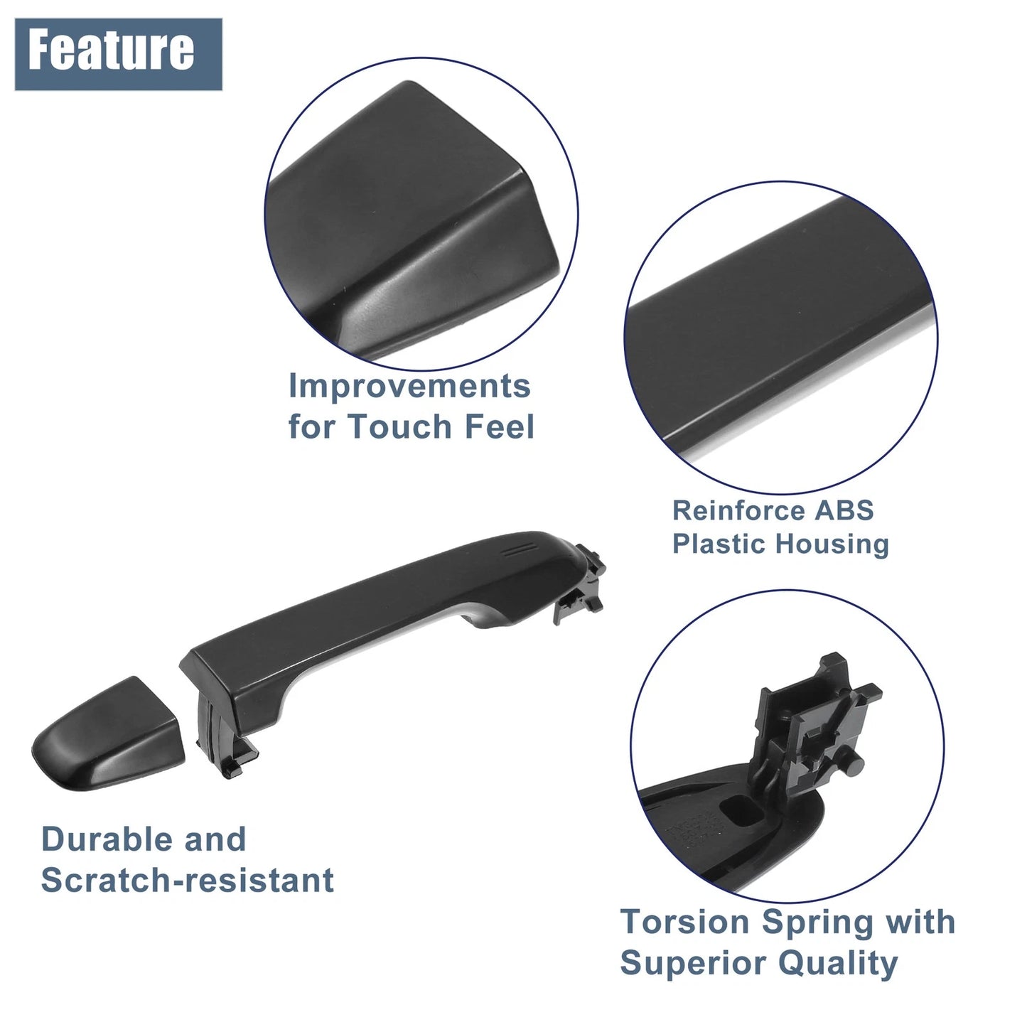 Exterior Door Handle for Toyota Camry (Black) (2018–2023)