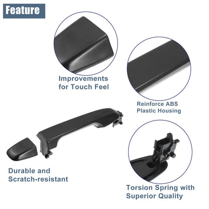 Exterior Door Handle for Toyota Camry (Black) (2018–2023)
