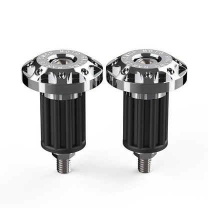 Motor Grey Dirt Bike 7/8'' CNC Handlebar Grips & End Cap Plugs