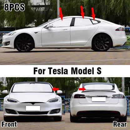 8x Front Side Rear Window Windshield Privacy Sunshade for Tesla Model S
