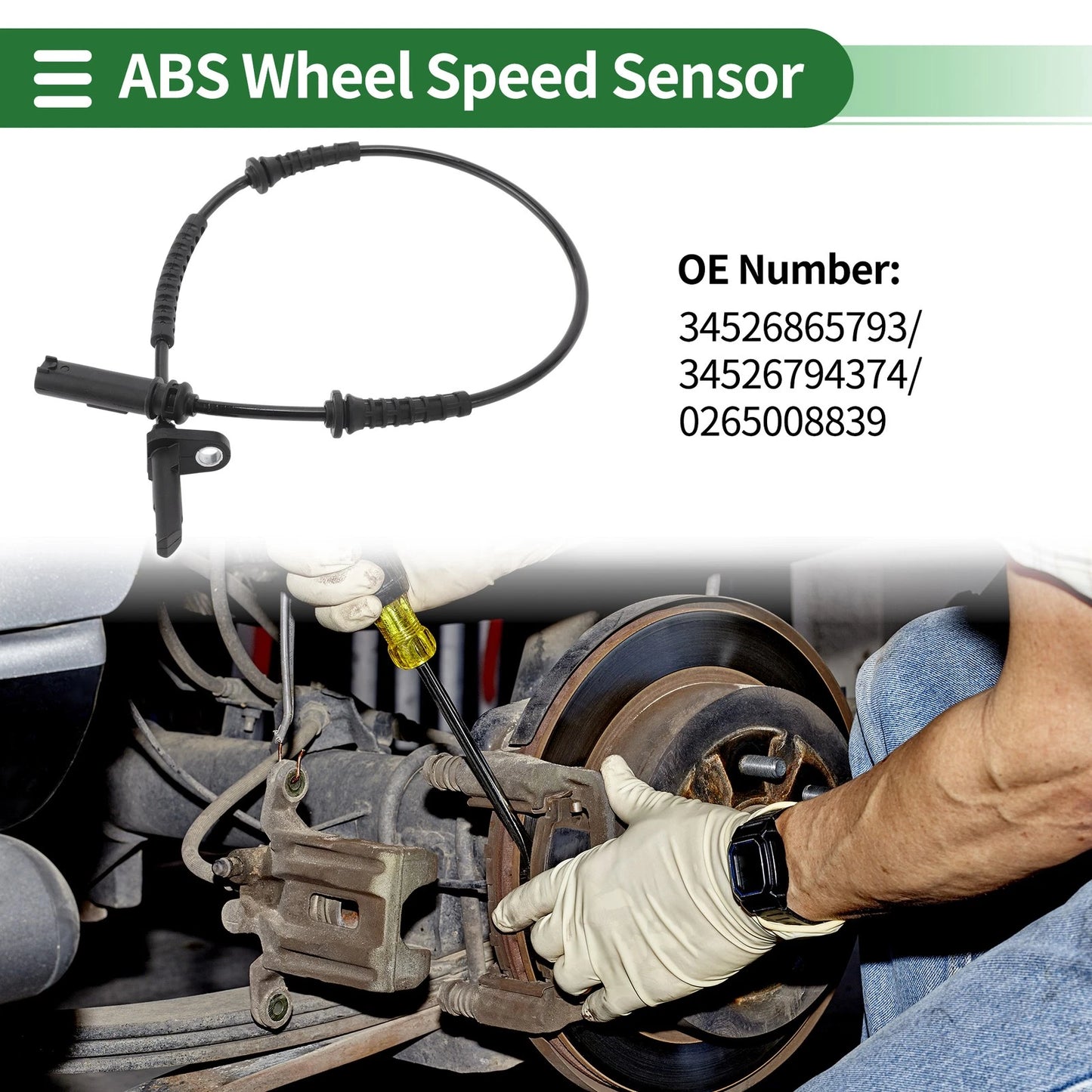 ABS Wheel Speed Sensor for BMW i3 (2014–2022) No. 34526865793/34526794374