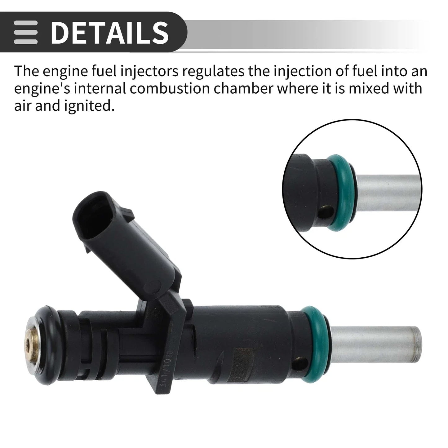 Fuel Injector for Mercedes-Benz C300 3.0 2008-2012 Black 1 x Unit