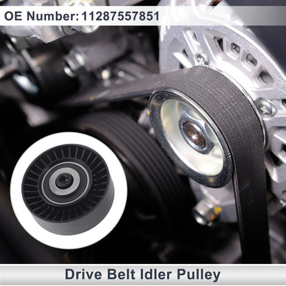 Drive Belt Idler Pulley for BMW 335 (2007 - 2013) Black