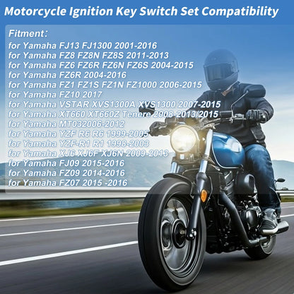 Ignition Key Switch Lock Set for Yamaha FJ13 FJ1300 (2001–2016)