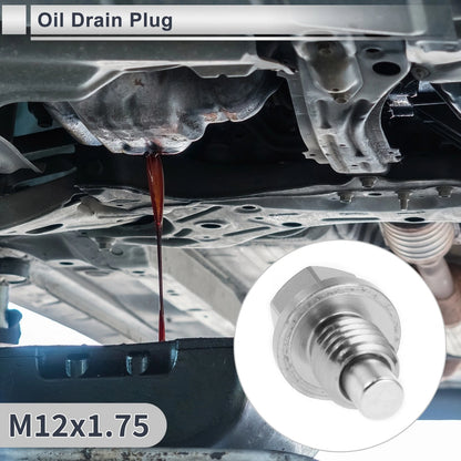 Set of 1 M12x1.75 Engine Oil Drain Plug with Gasket for Car Motorcycle