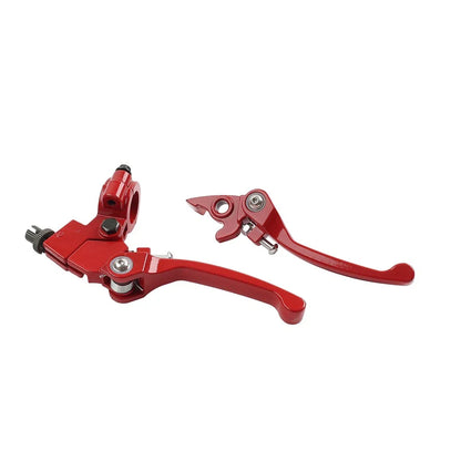 Brake Clutch Levers Red 22mm for Dirt Bike 50cc 125cc