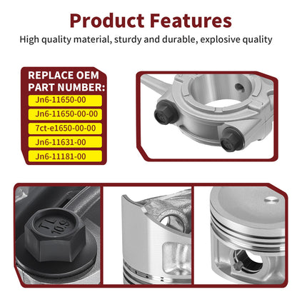 Piston Gasket Rebuild Kit for Yamaha Golf Cart G16-G20 (301CC)