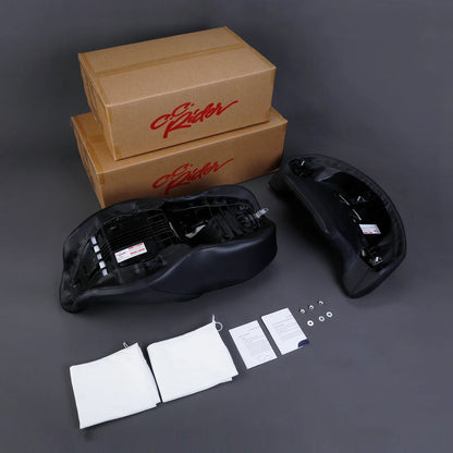 Backrest Black Grey Seat for Harley Touring (2014 - 2023)