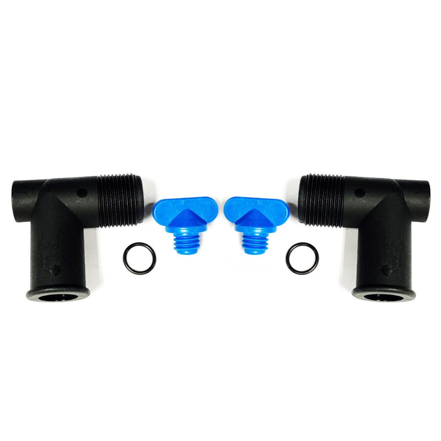2X Exhaust 90 Degree Fitting Drain Plug Elbow for MerCruiser