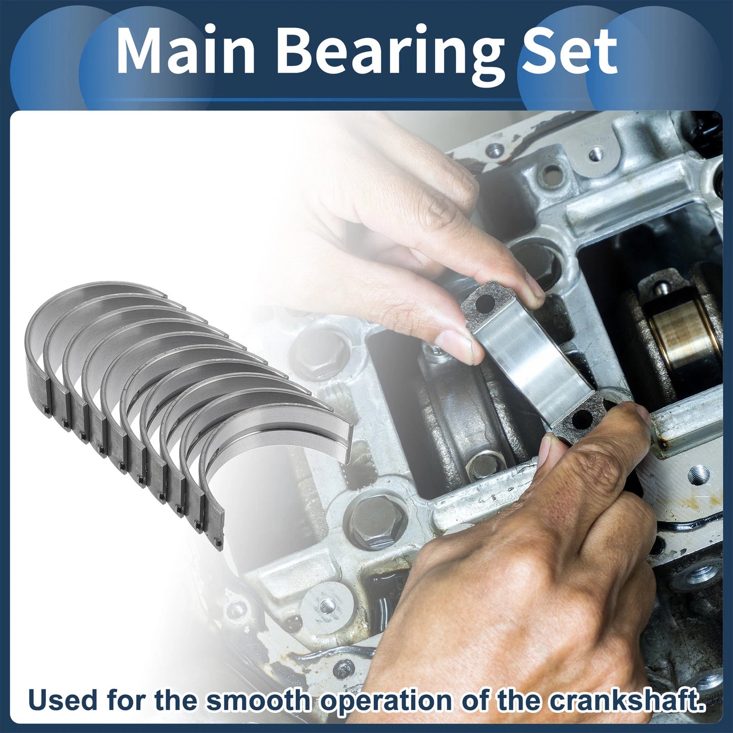 Main Bearing Set No.A2710330601 for Mercedes-Benz C200 (2003–2014)