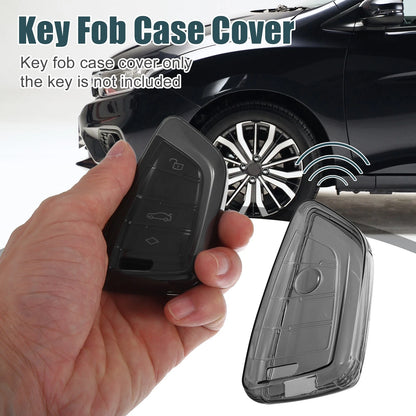 TPU Key Fob Remote Control Cover for BMW 1 2 3 5 6 Series (Translucent Black)