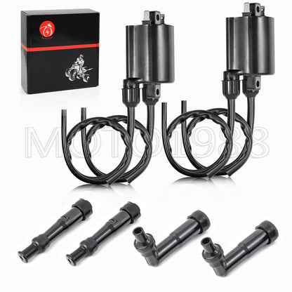 2 Sets Ignition Coil & Spark Plug Cap for Honda CB750 Nighthawk (1991–2003)