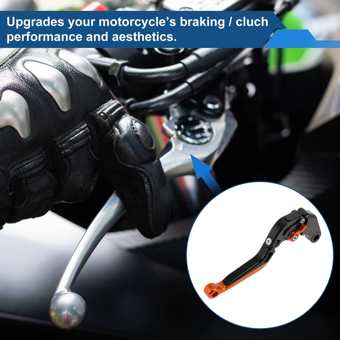 Adjustable Brake Clutch Levers for Honda NC700/NC750 S/X (2012–2020) Black Orange