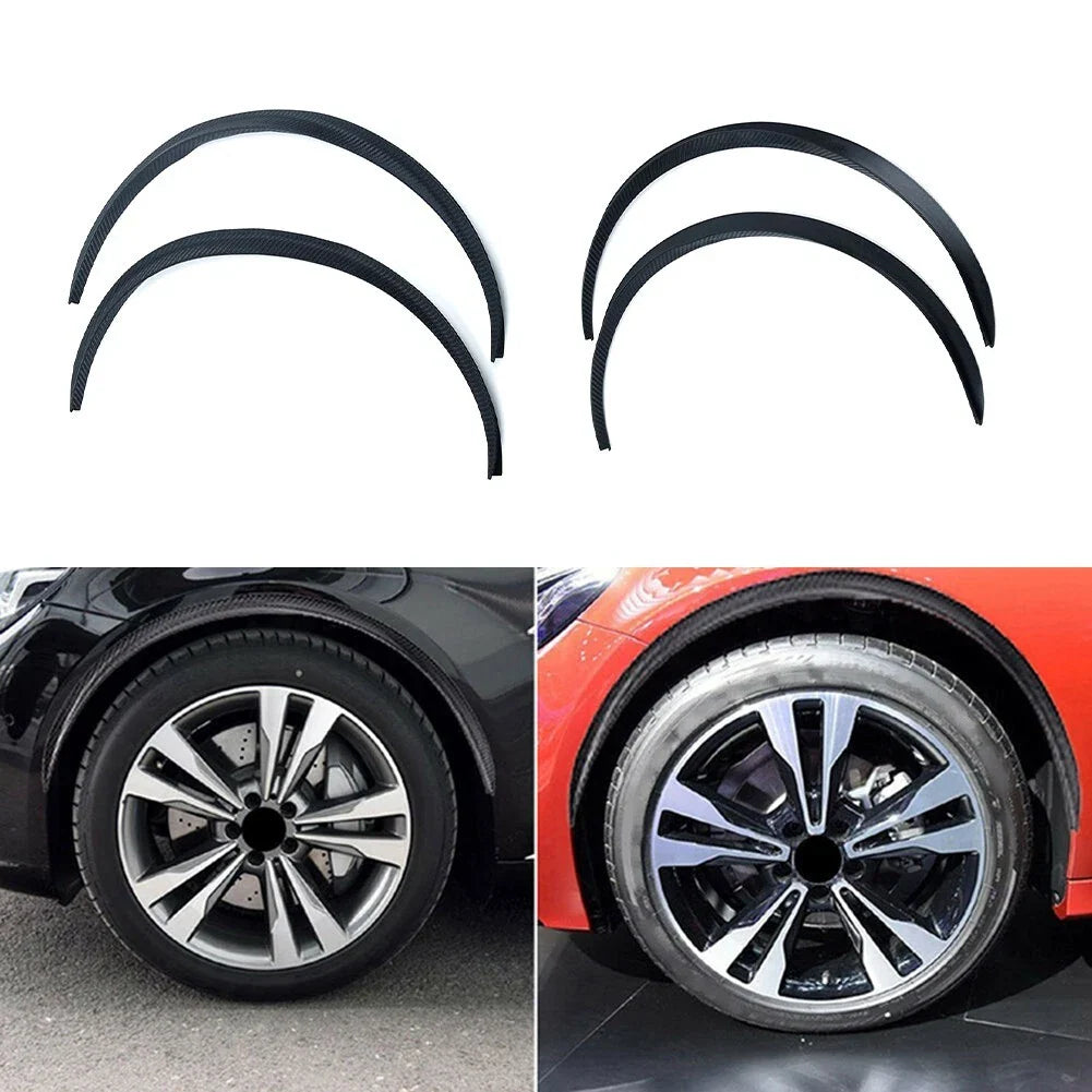 4x Rubber Wheel Eyebrow Protector Fender Lip Trim Set for Car